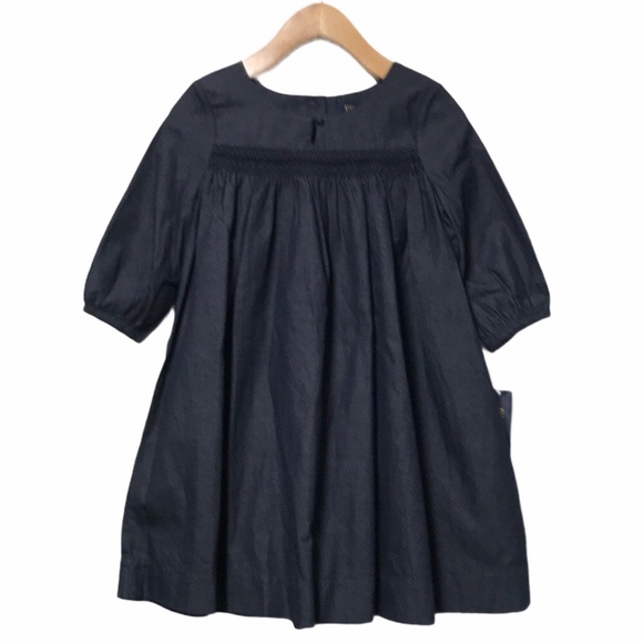 SOLD 🎄NWT POLO RALPH LAUREN Navy Blue Embroidered Dress - Picture 2 of 9